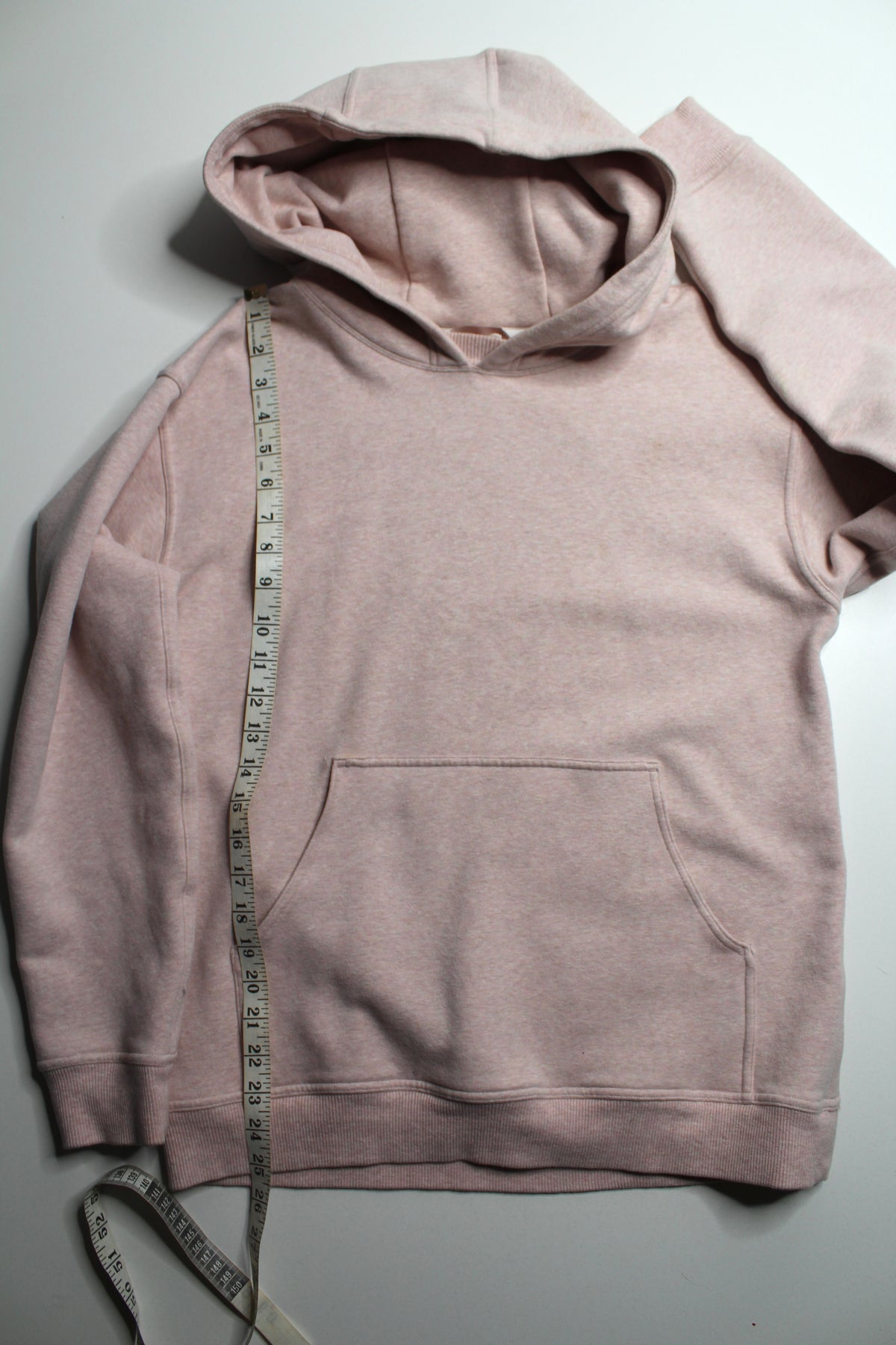 Lululemon heathered light pink ‘all yours’ hoodie, size medium