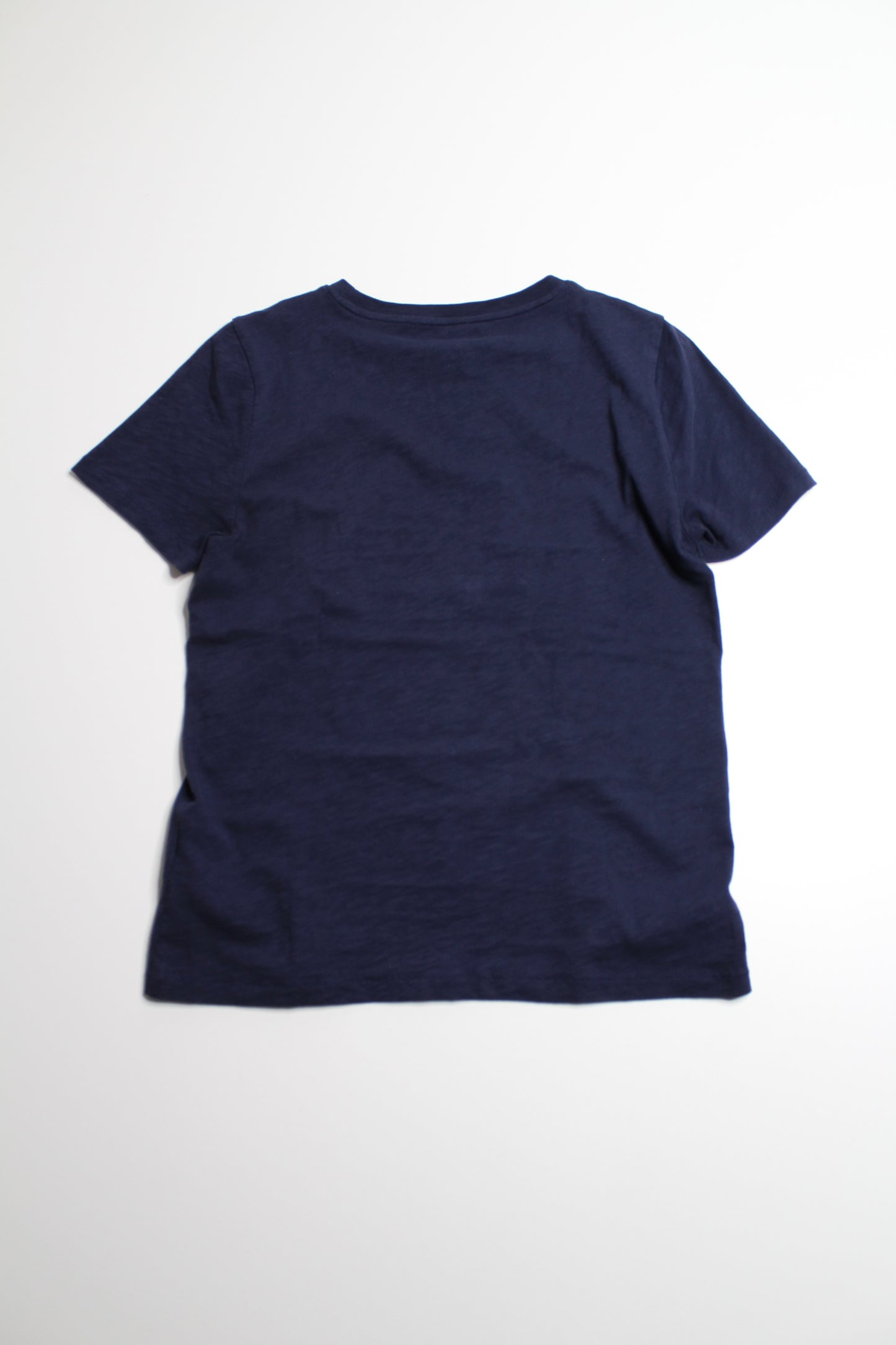 J.CREW navy embroidered *happy crew neck t shirt, size small