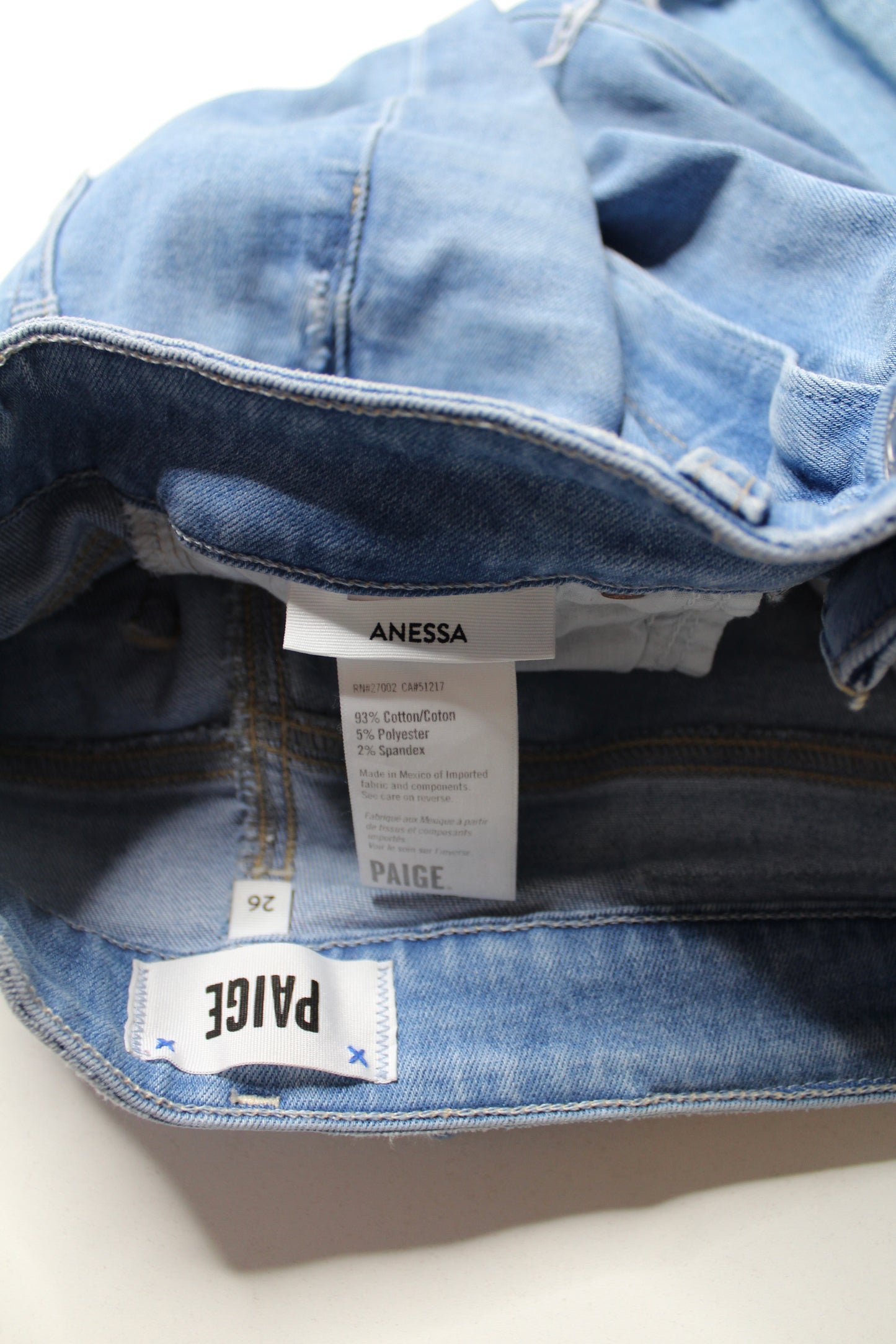 Paige ‘anessa’ high-rise wide leg jeans, size 26 (26”)