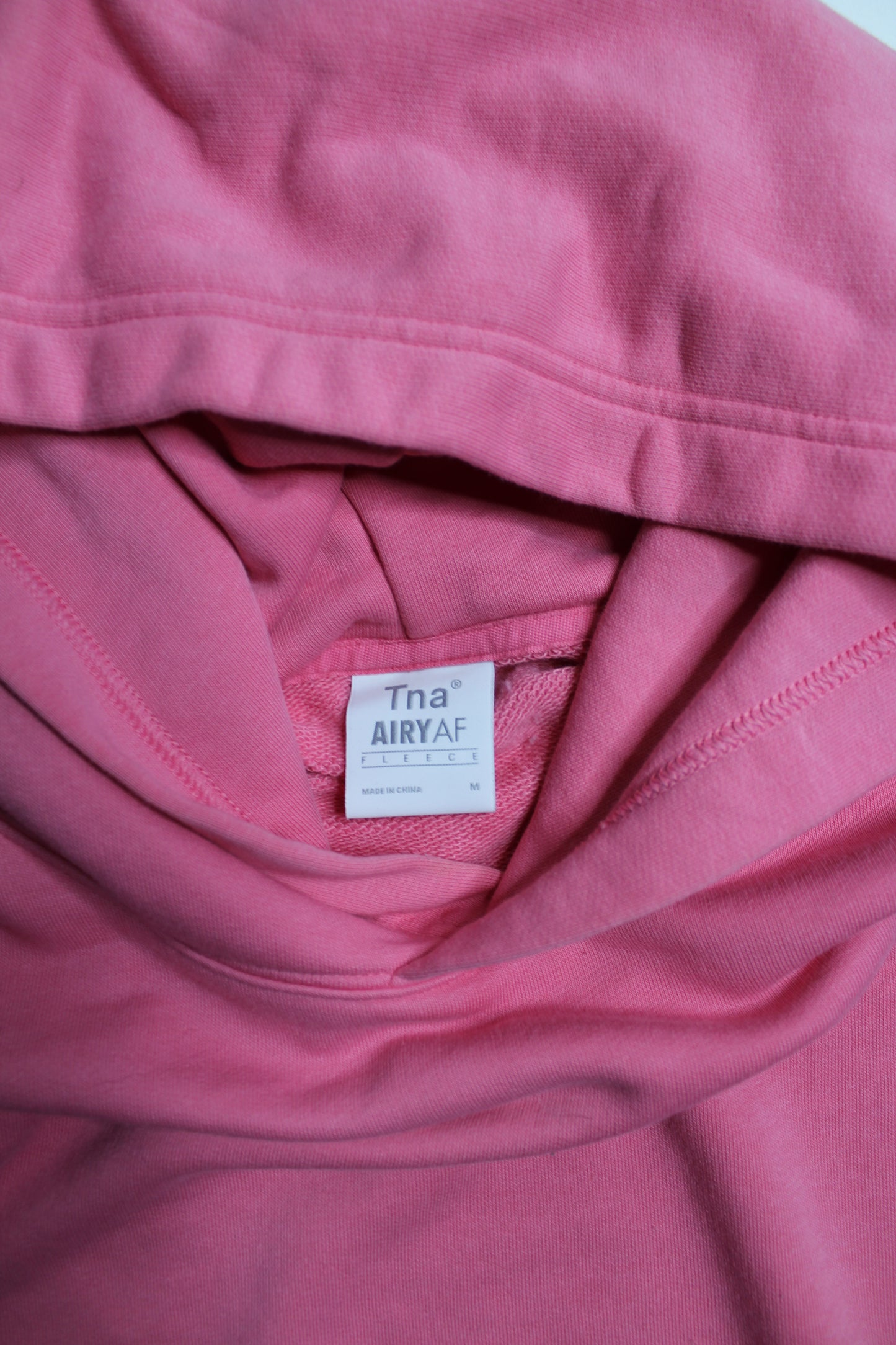 Aritzia TNA pink AIRY AF hoodie, size medium