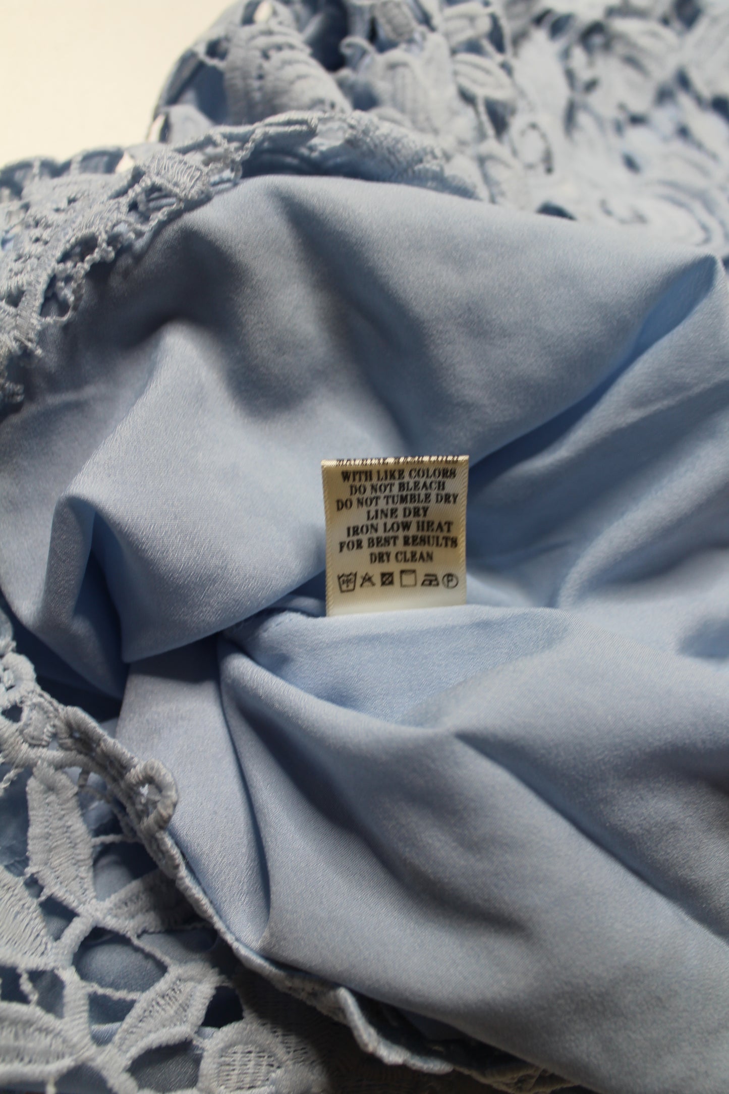 Loveriche baby blue lace shift dress, size small (was $40)