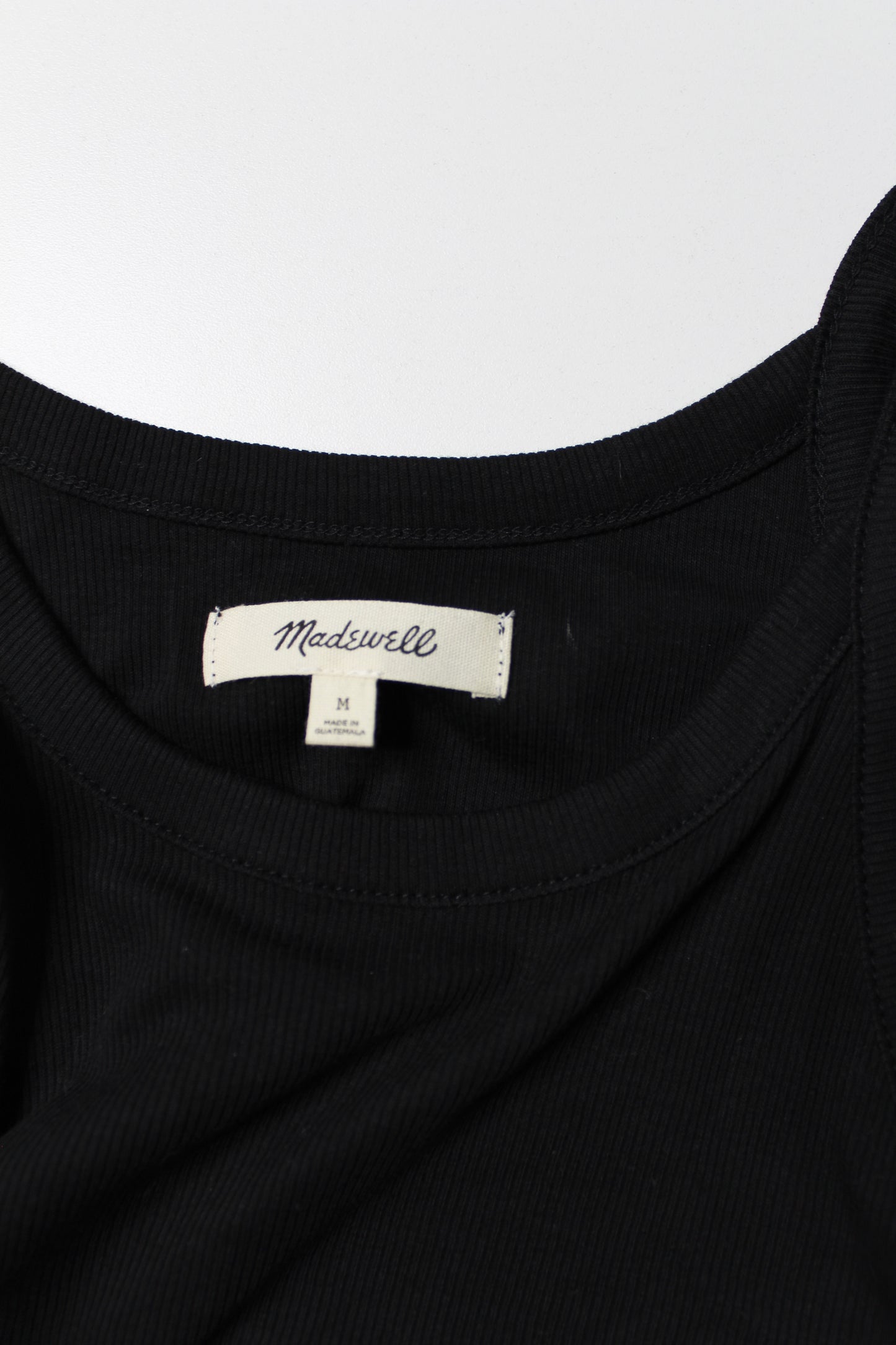 Madewell black tank, size medium