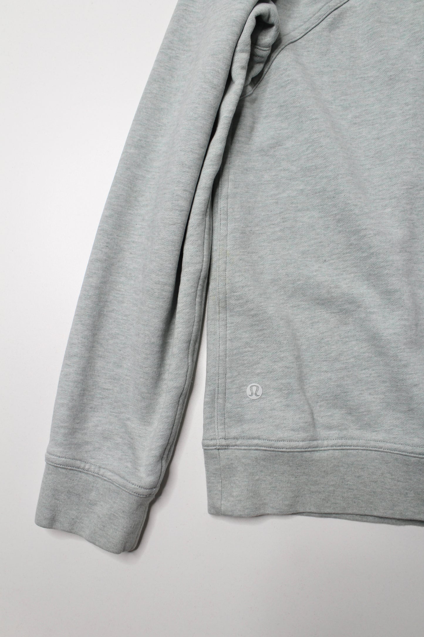 Lululemon island mist ‘all yours crew’ sweater, no size. Fits like size 6 (sale: was $48)