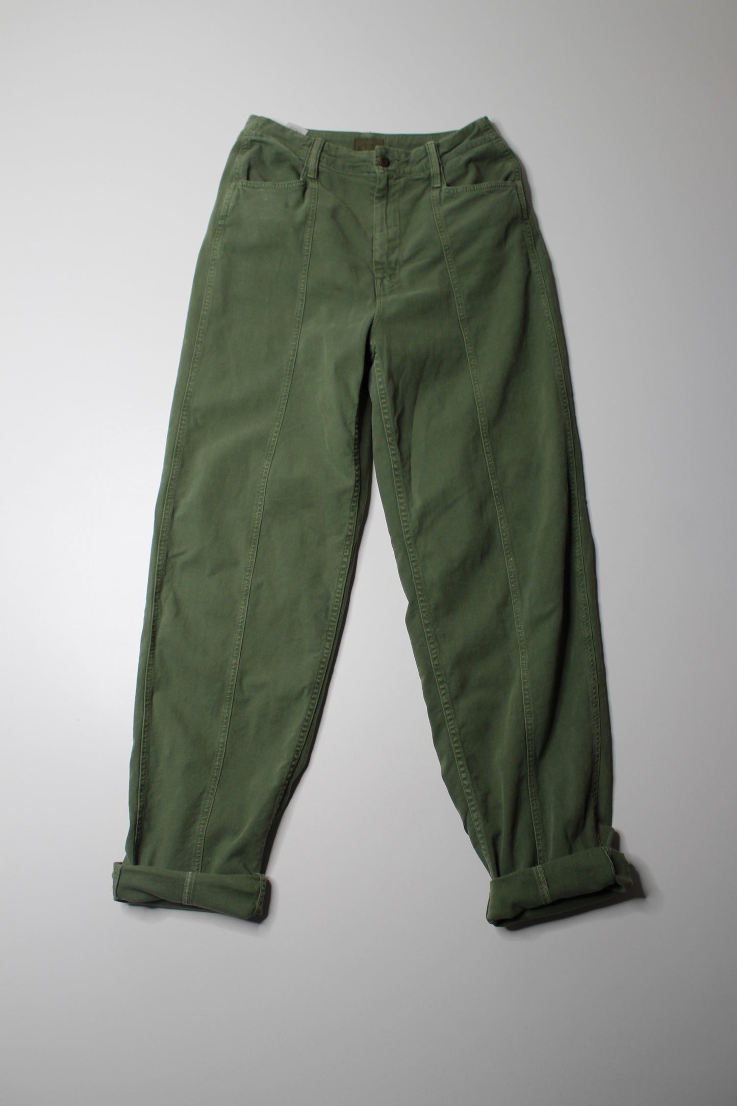 Mother chalk avocado high waisted ‘seamed curb side heel’ jeans, size 29 (fits like 28)