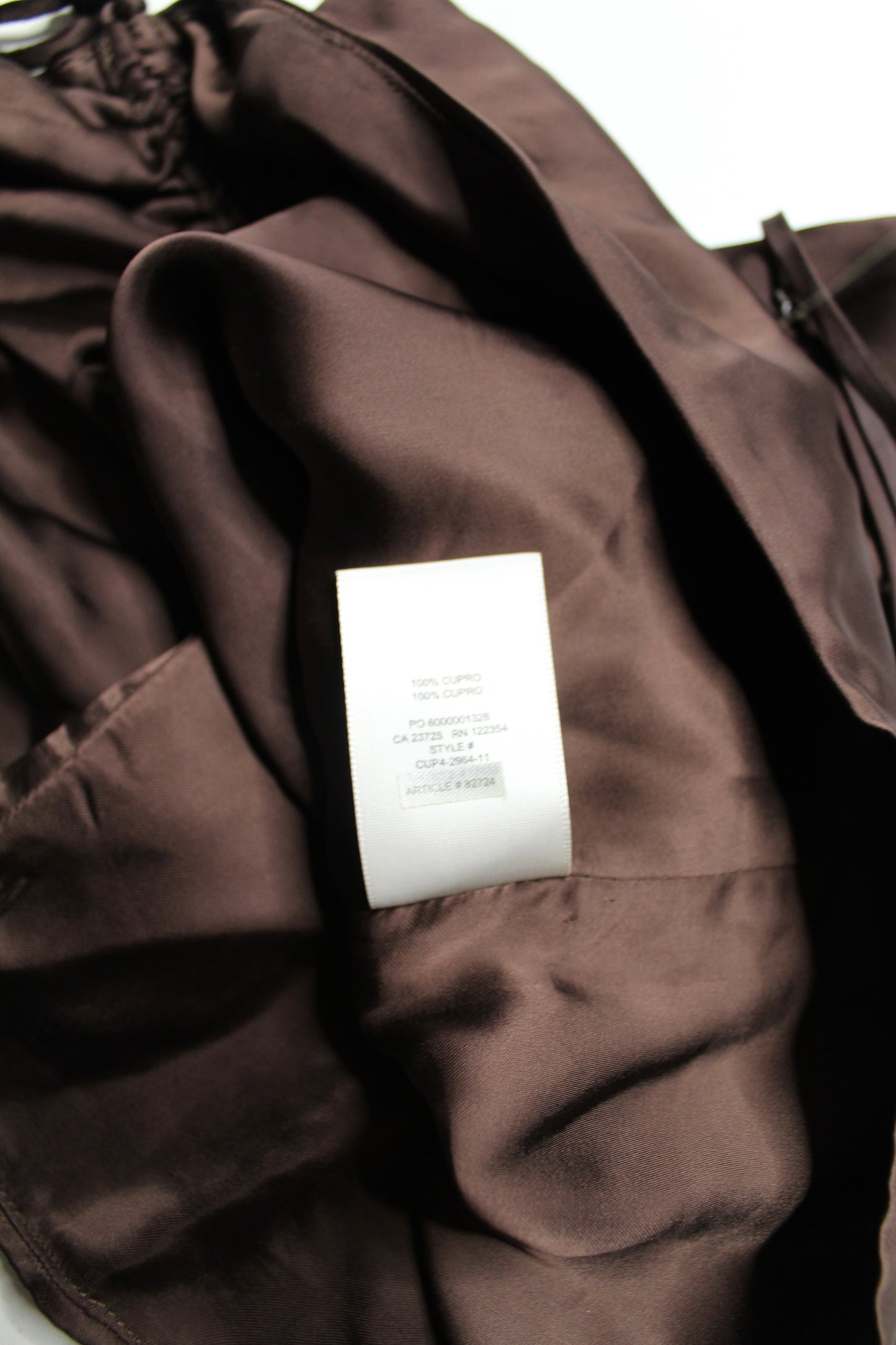 Aritzia Wilfred dark brown 'Verso' satin cropped camisole, size xs