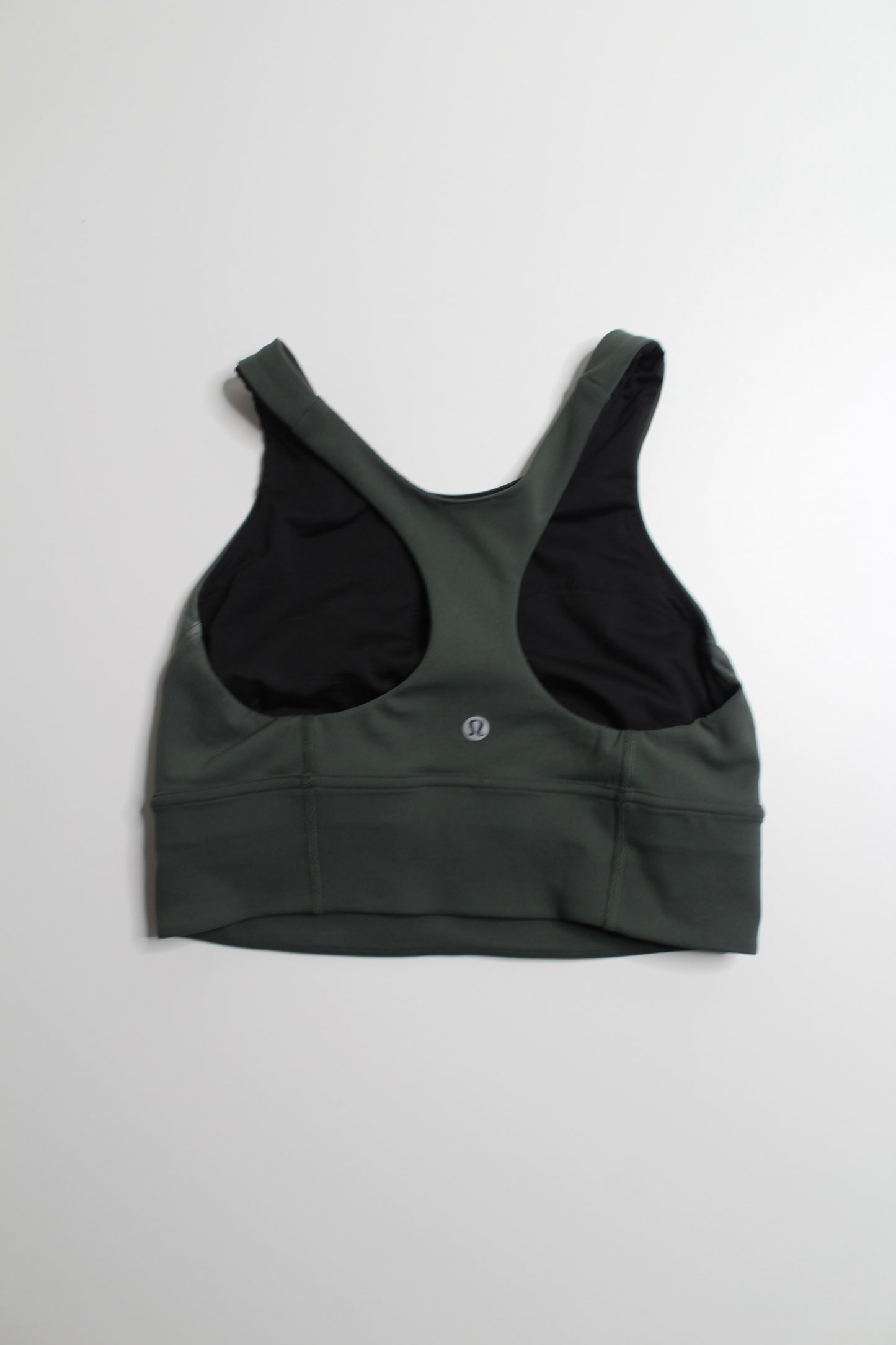 Lululemon smoked spruce long line wunder train bra, size 6 *C/D cup (price reduced: was $35)