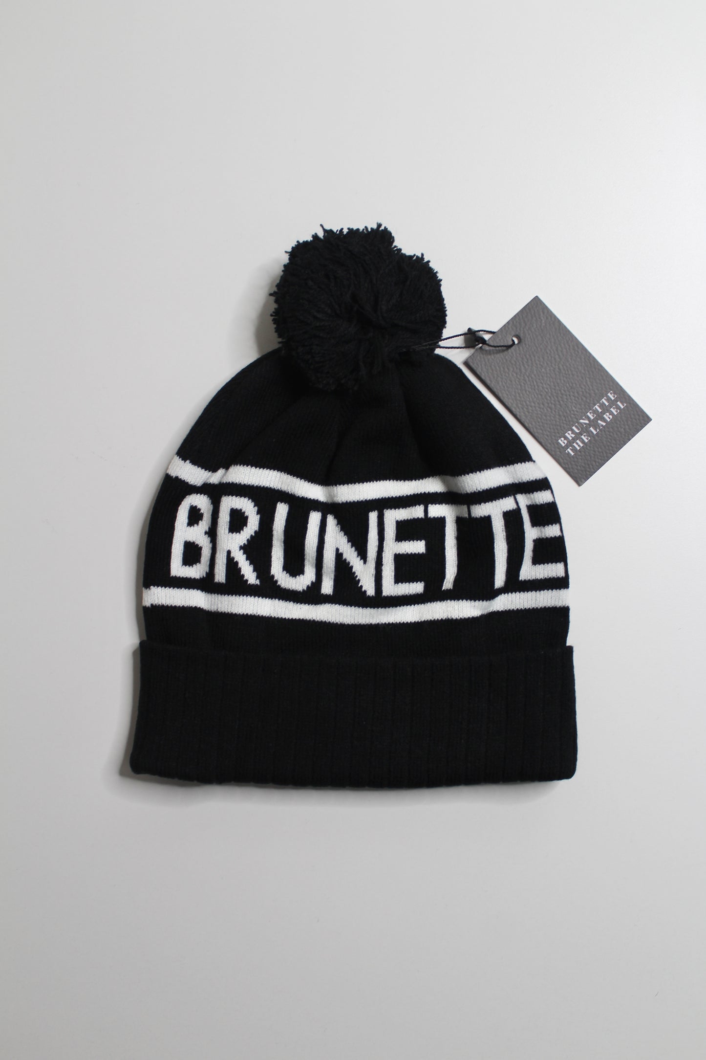 Brunette the label black/white ‘BRUNETTE’ toque *new with tags (sale: was $30)