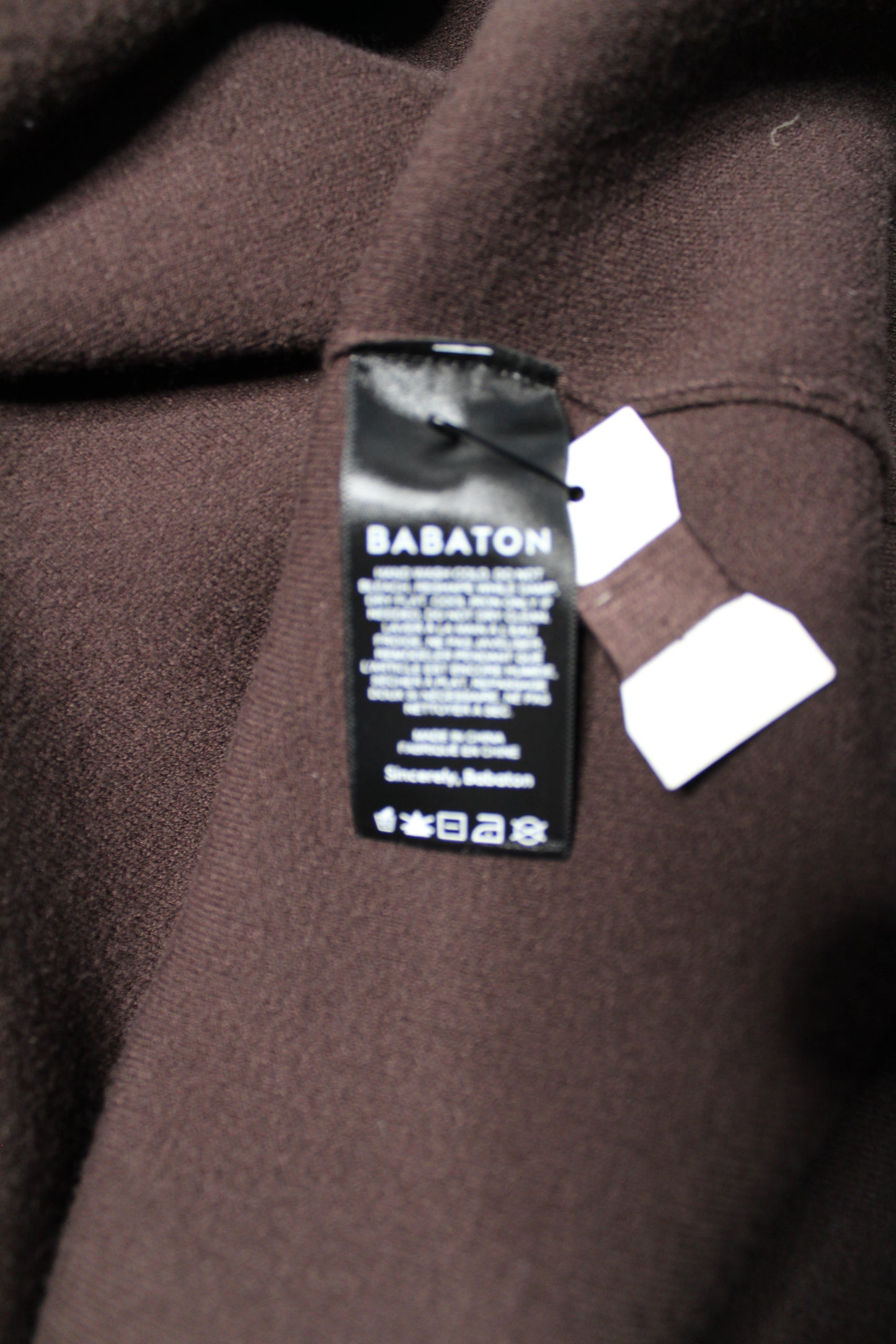 Aritzia Babaton brown 'ty' long open front cardigan, size xxs (relaxed fit)