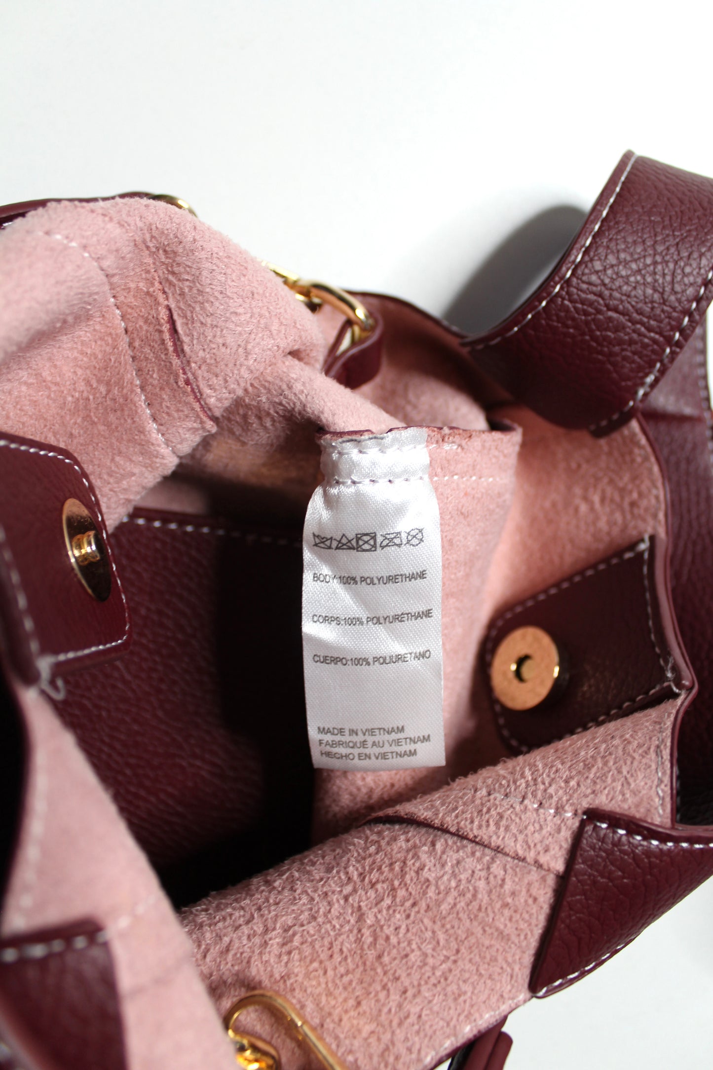 Anthropologie burgundy Sonia slouchy faux leather mini tote purse with matching zippered pouch