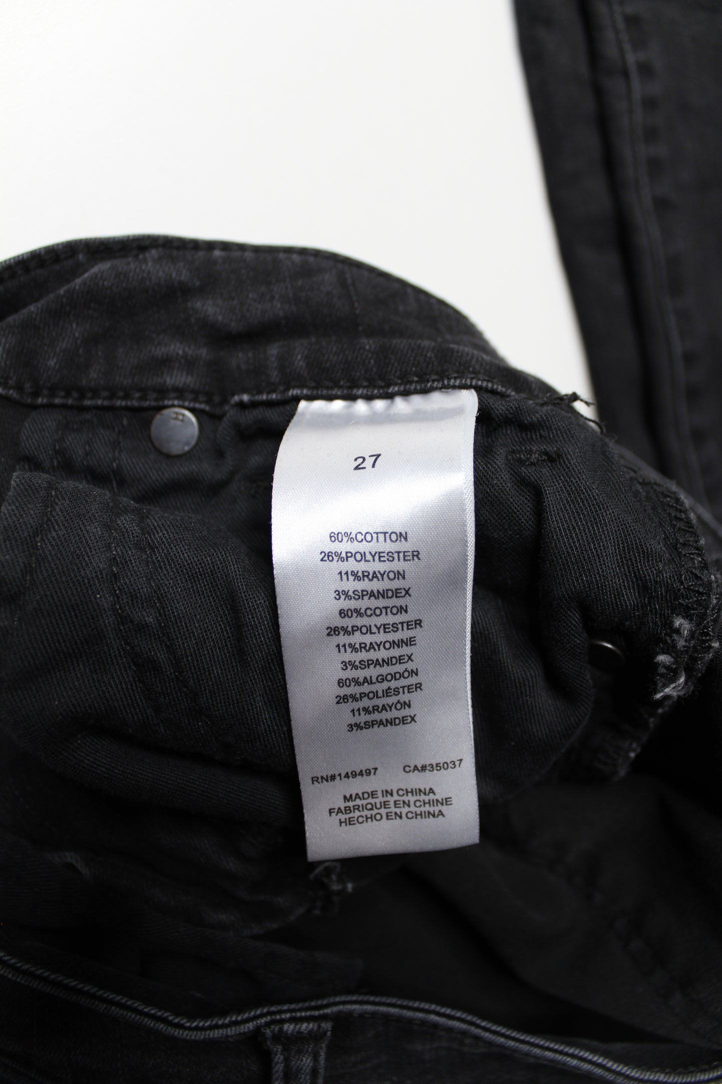 Joe’s black wash skinny jeans, size 27