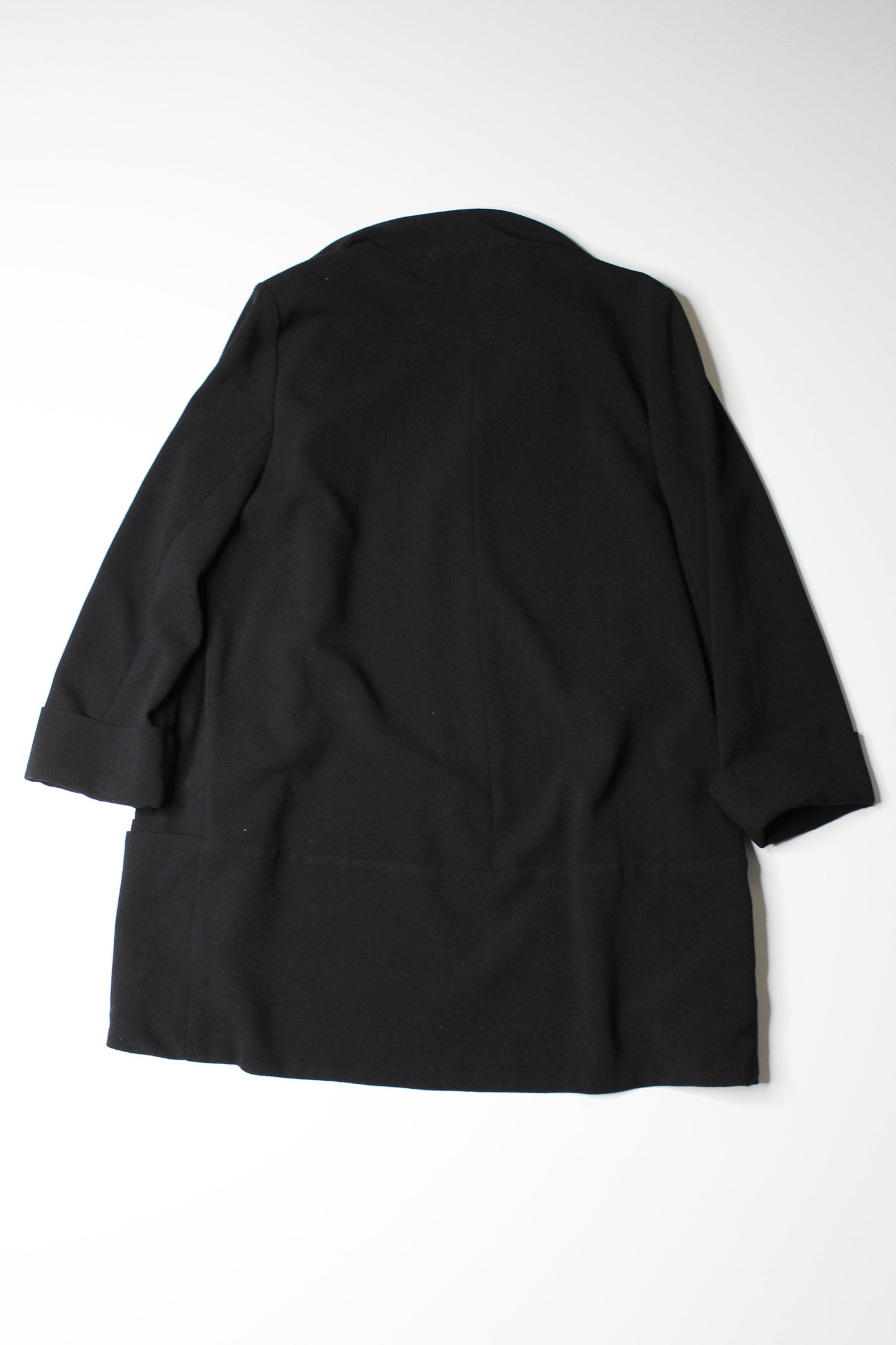 Aritzia wilfred black chevalier open front blazer, size 10