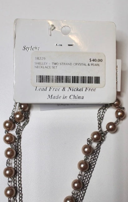 Shelley beaded necklace + earrings set *new with tags