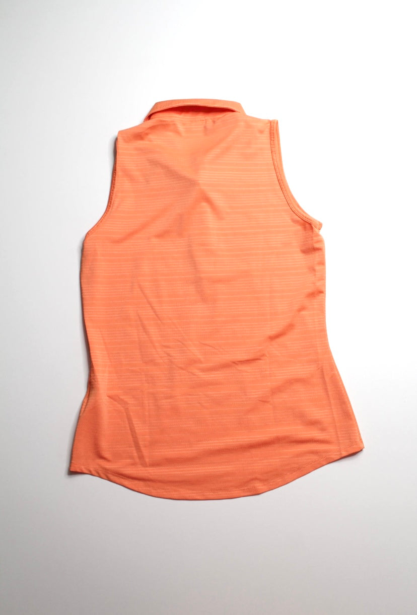 Adidas orange sleeveless golf polo, size xs (relaxed fit)