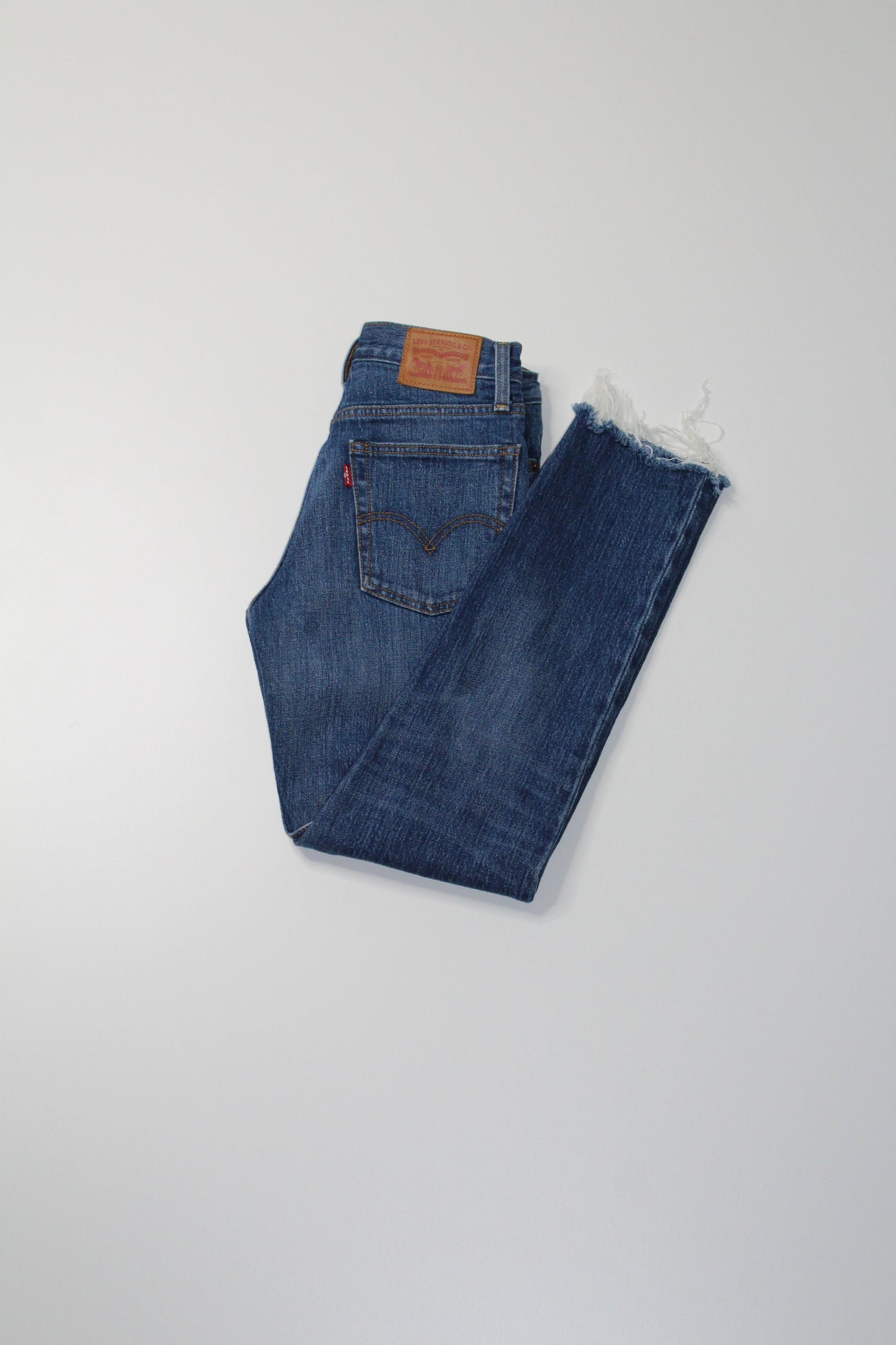 Levi’s white oak cone denim straight leg jeans, size 25 (27") (price reduced: was $48)