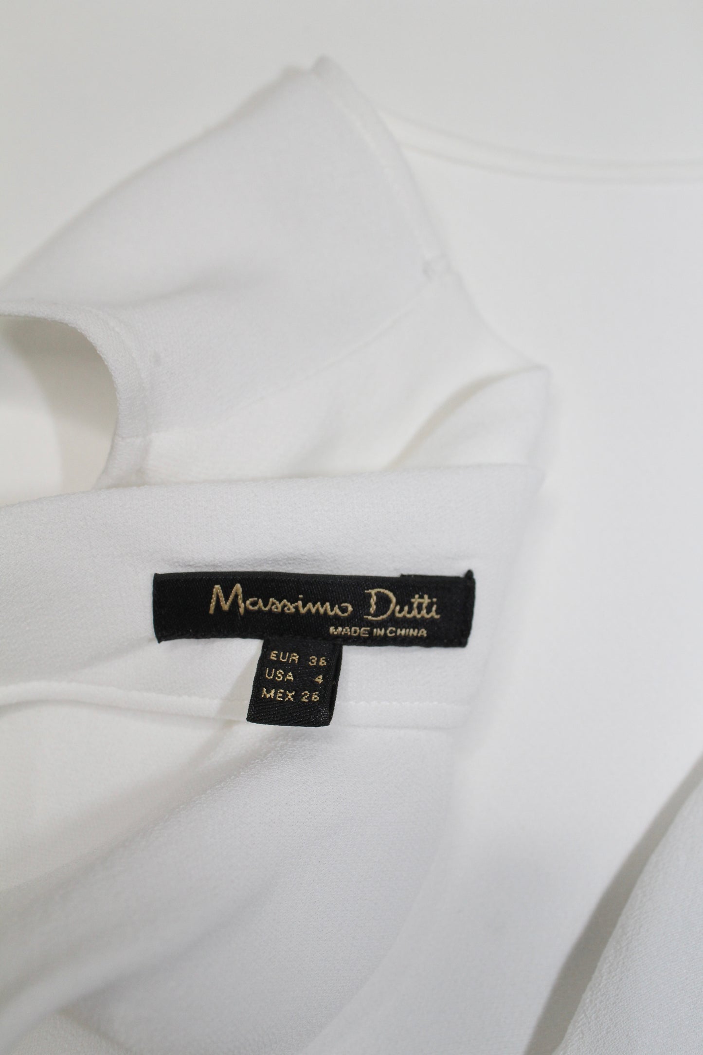 Massimo Dutti white sleeveless blouse, size 4