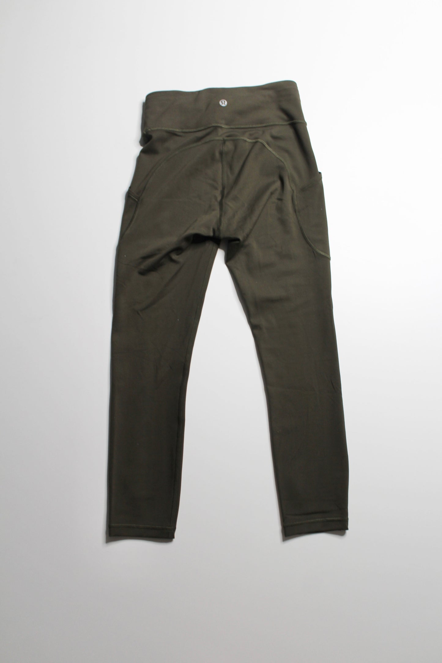 Lululemon dark olive invigorate crop, size 4 (23”)