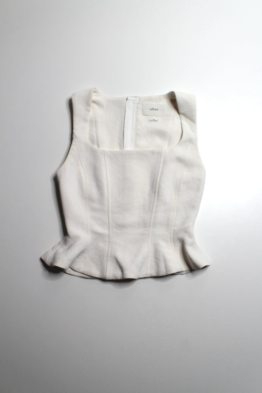 Aritzia Wilfred light birch ‘rhodora’ bustier top, size xs
