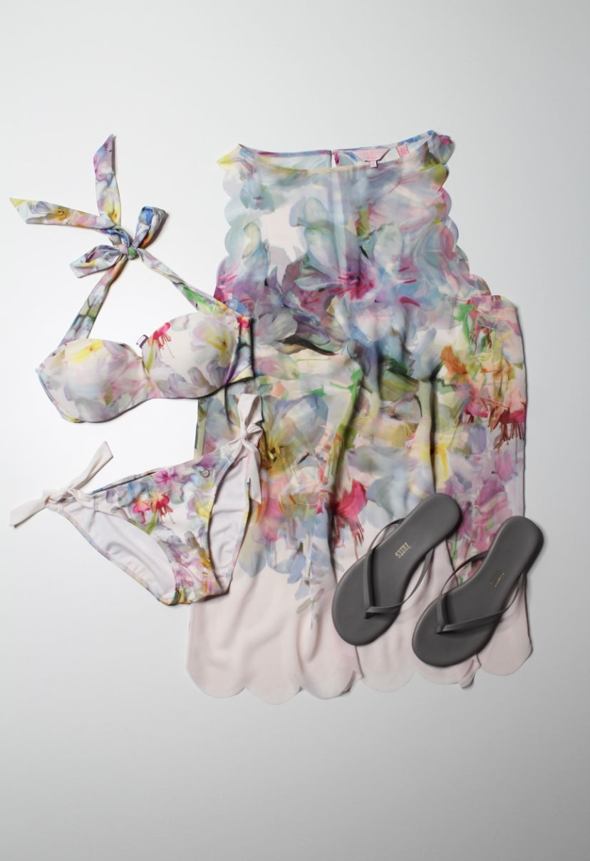 Ted Baker floral swim cover up, size small *matching bikini available