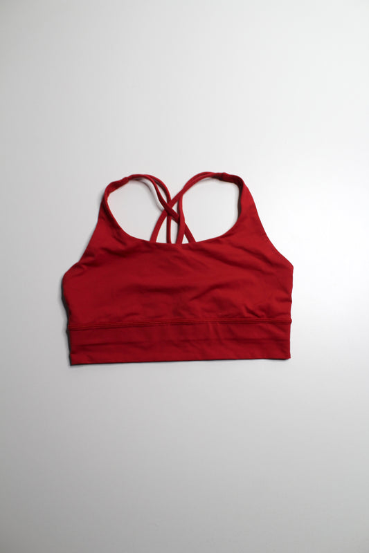 Lululemon red 'energy' bra, size 8 *long line