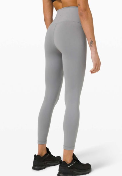 Lululemon rhino grey wunder train tight, size 8 (25")