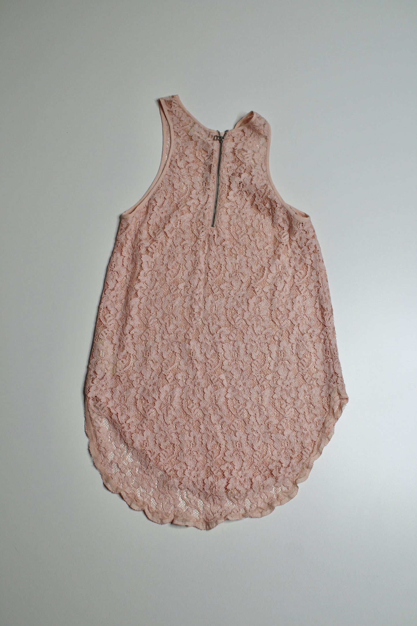 Aritzia Babaton light pink lace tank, size xs