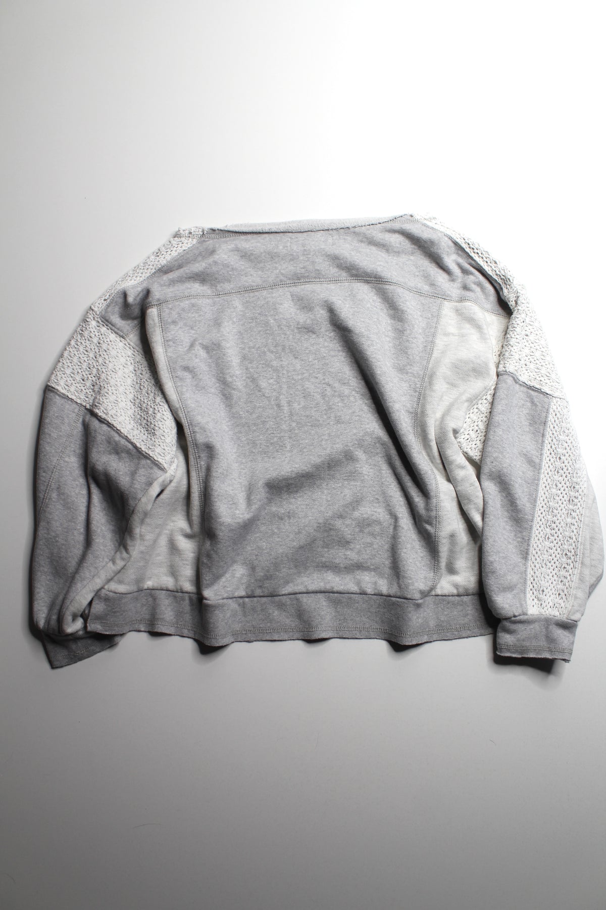 Anthropologie Daily Practice crew-neck lace panel sweatshirt, size xs (oversized) Fits up to medium *matching joggers available