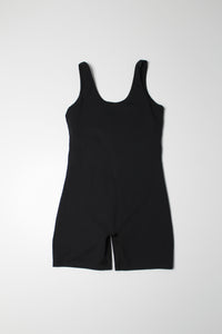 Girlfriend Collective black shorts unitard, size large