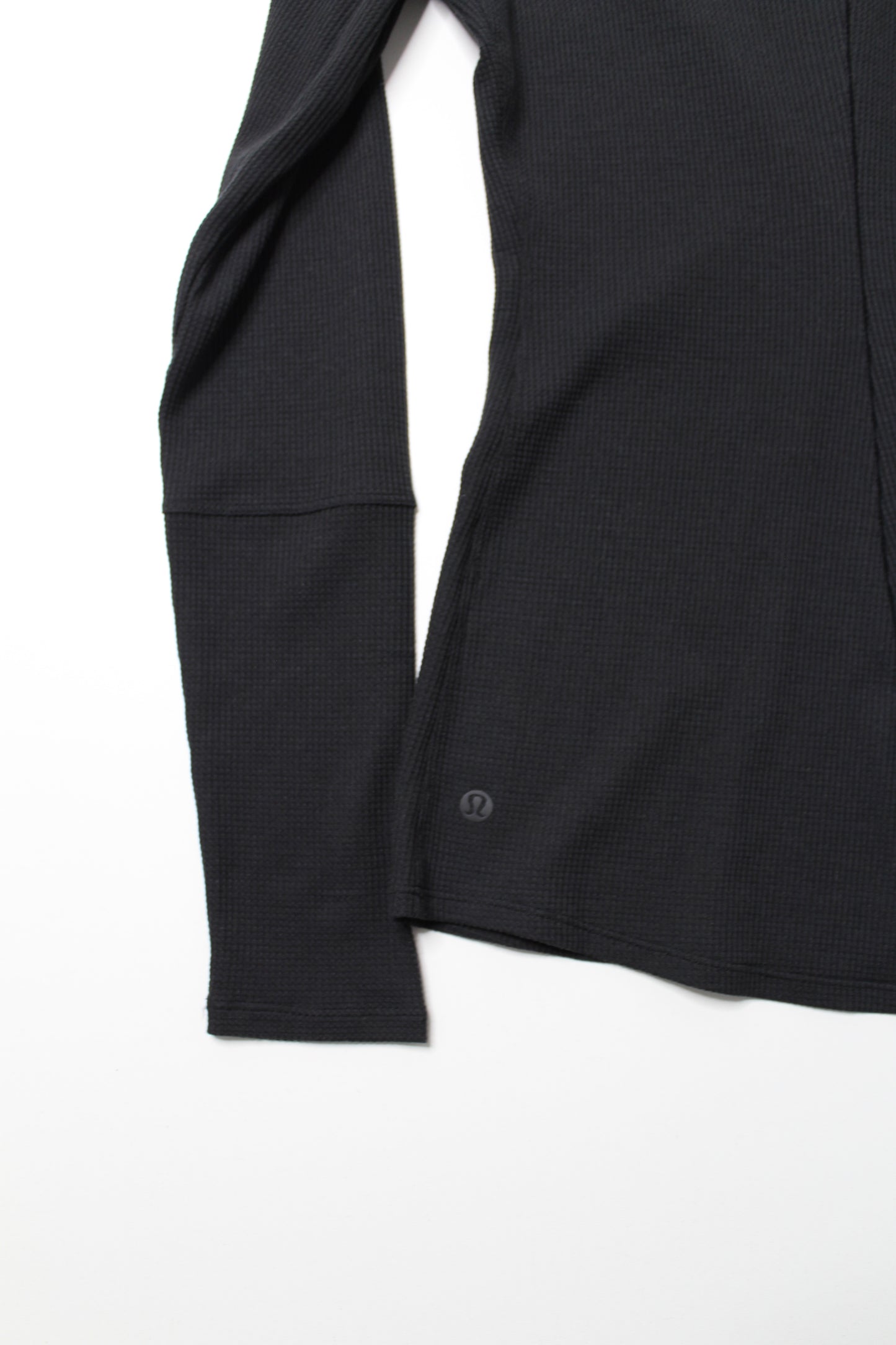 Lululemon black 'close call' henley long sleeve, no size. Fits like size small