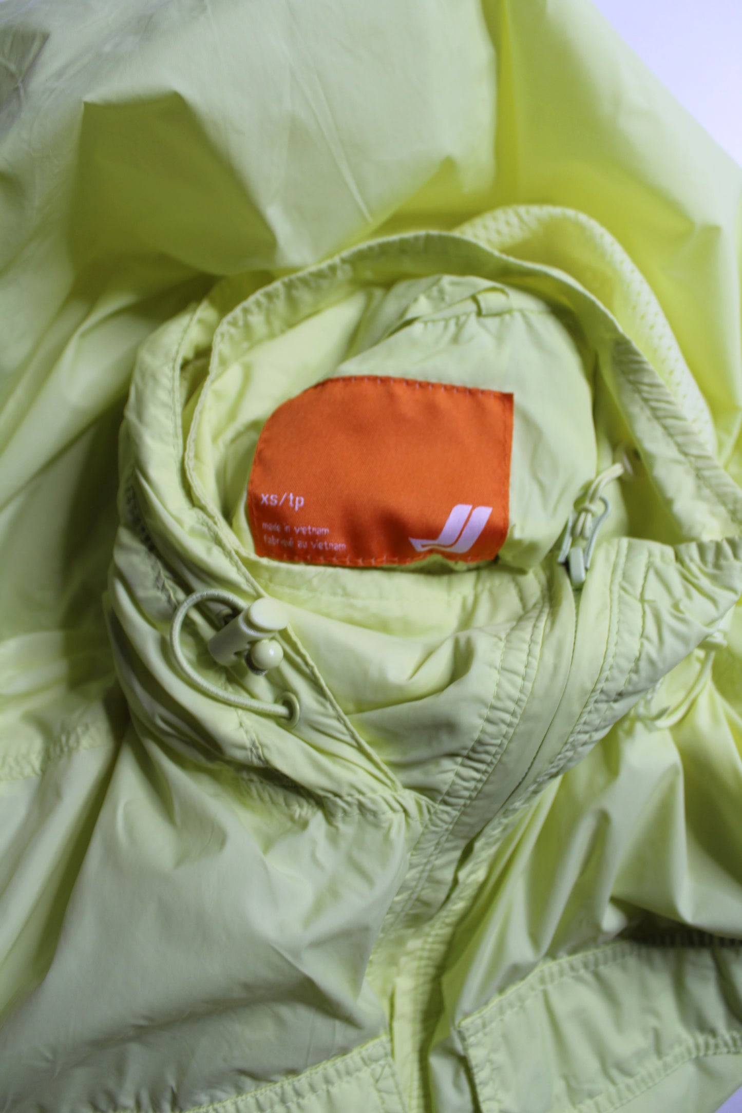 Yellow windbreaker jacket, size xs (loose fit)