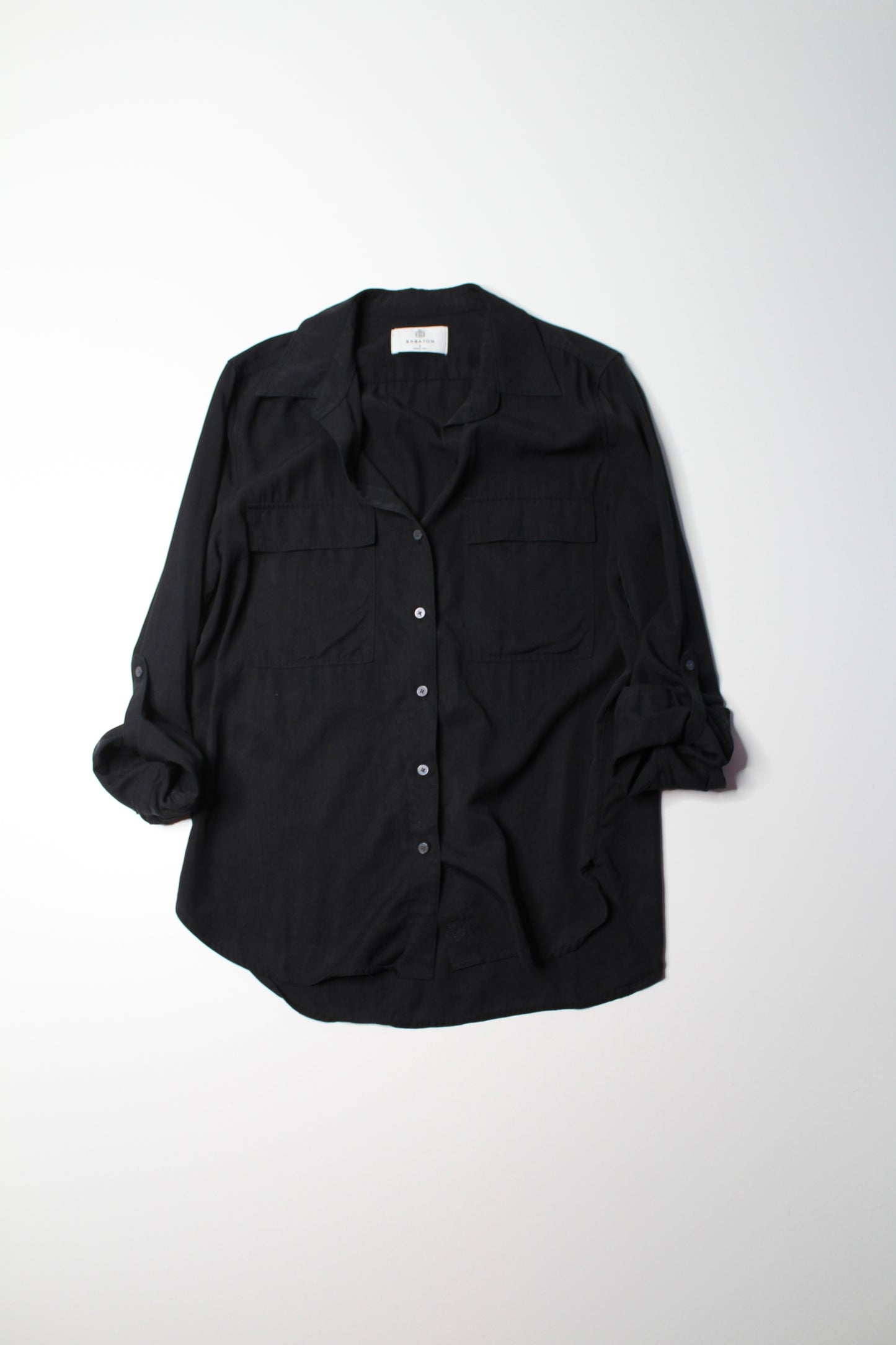 Aritzia Babaton black button up ‘utilty’ long sleeve, size small (loose fit)