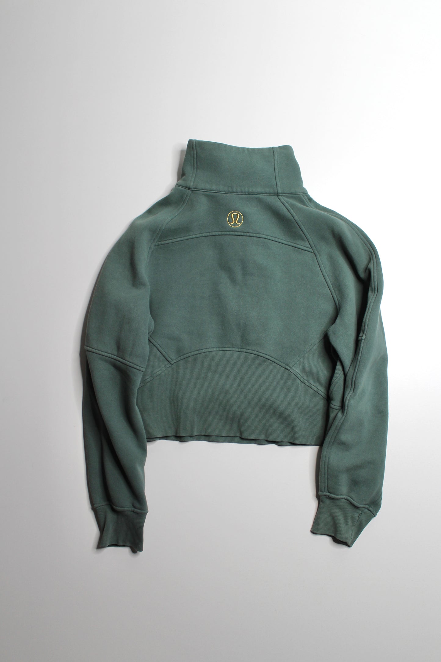 Lululemon sage green 'oversized scuba 1/2 zip' hoodie size xs/s (fits 4/6)
