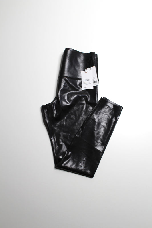 Knix black high rise shiny faux leather 'sculpt' leggings, size medium *new with tags (was $48)