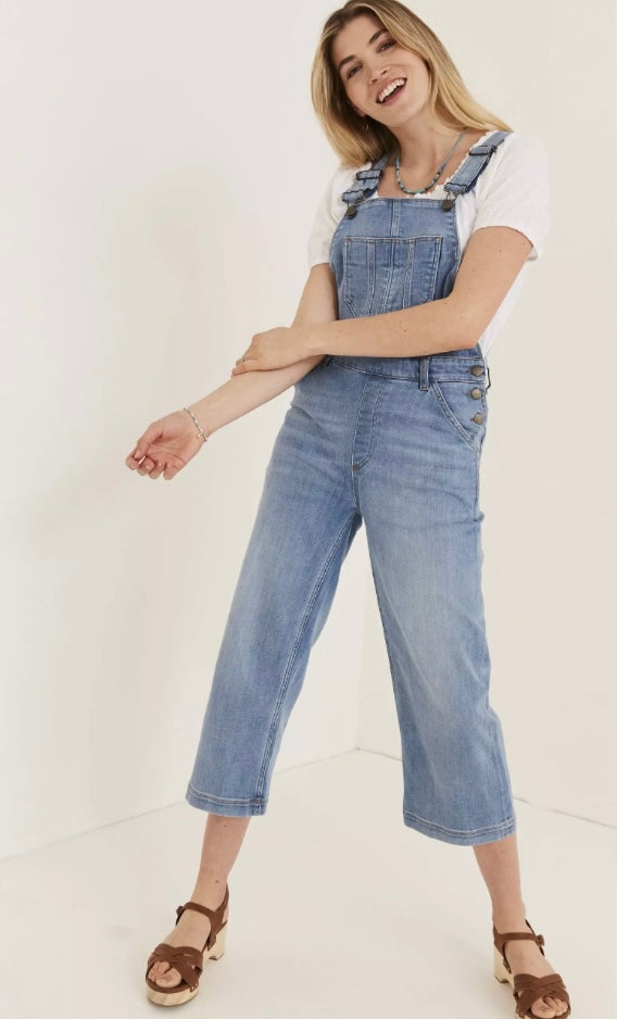 Fat Face UK denim wide leg overalls, size 6 (UK10) (price reduced: was $36)