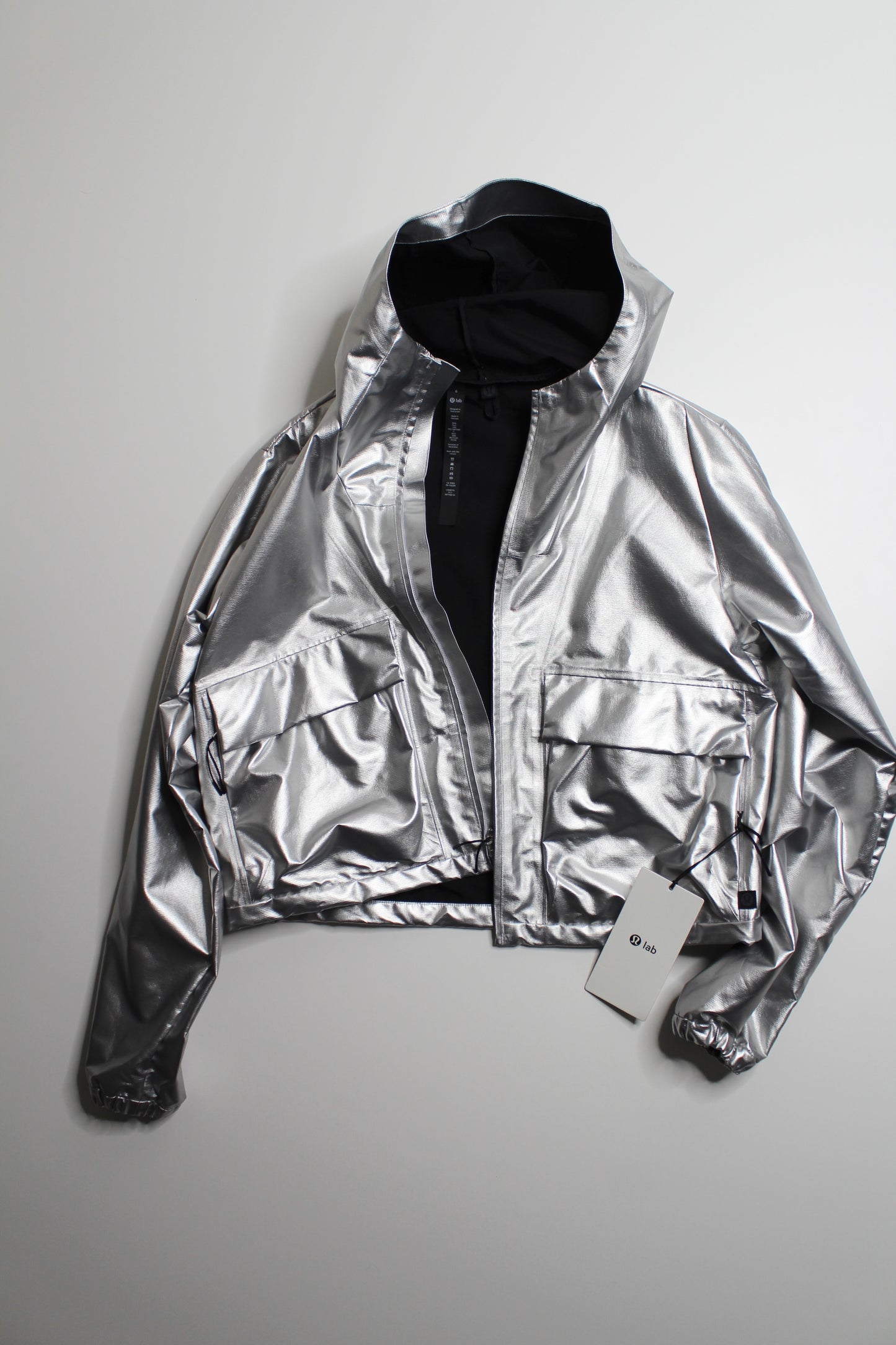 Lululemon lab metallic hooded jacket, size 6 *new with tags