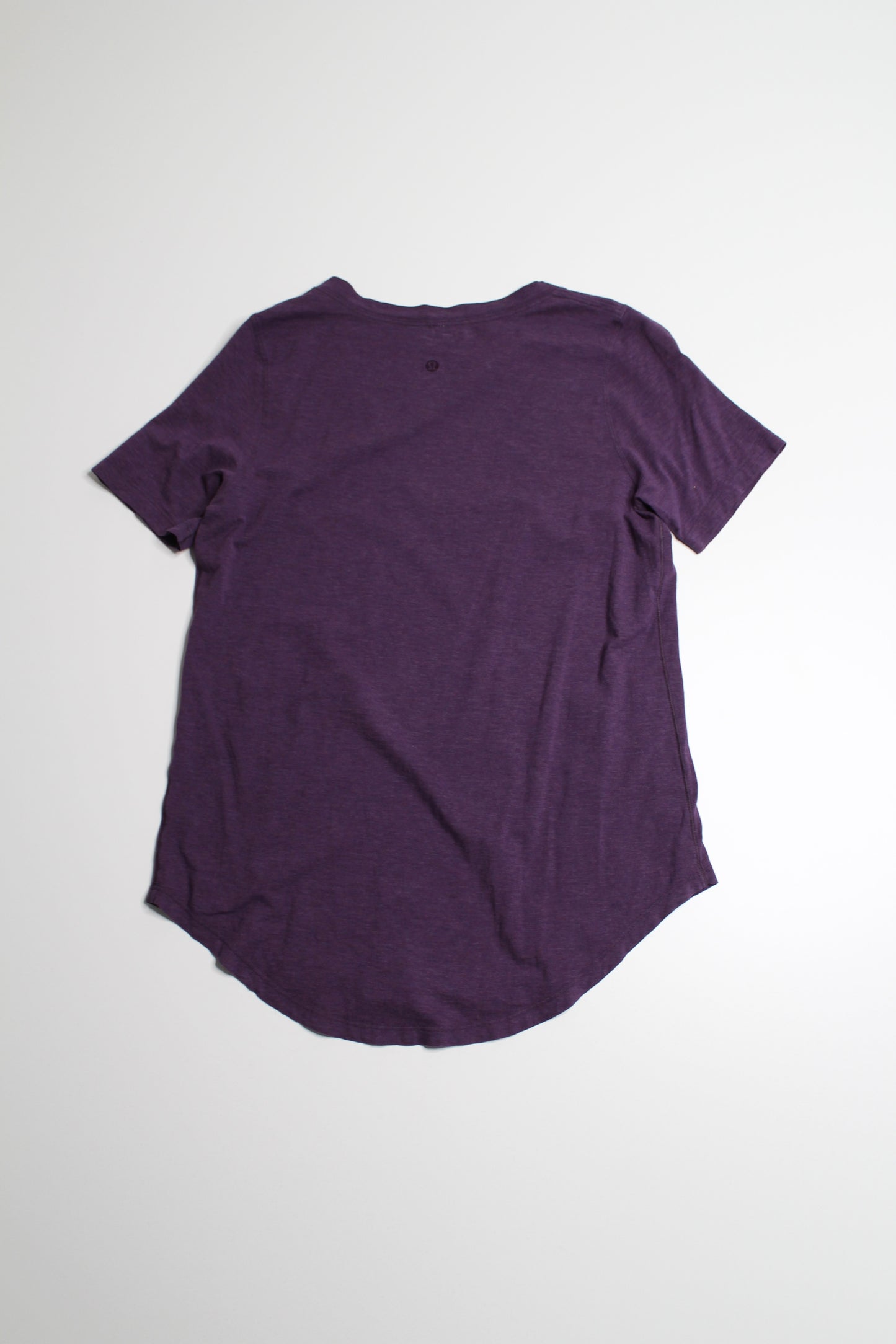 Lululemon heathered purple v neck love t short sleeve shirt, no size. Fits like 8