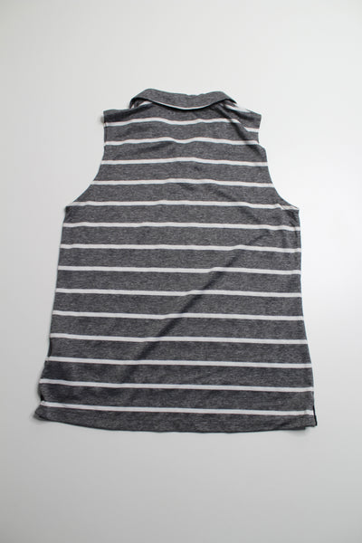 Nike grey/white striped sleeveless polo, size medium (price reduced: was $25)