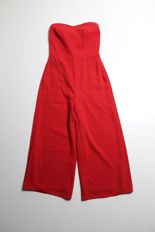 Aritzia babaton Rohan red strapless jumpsuit, size 00