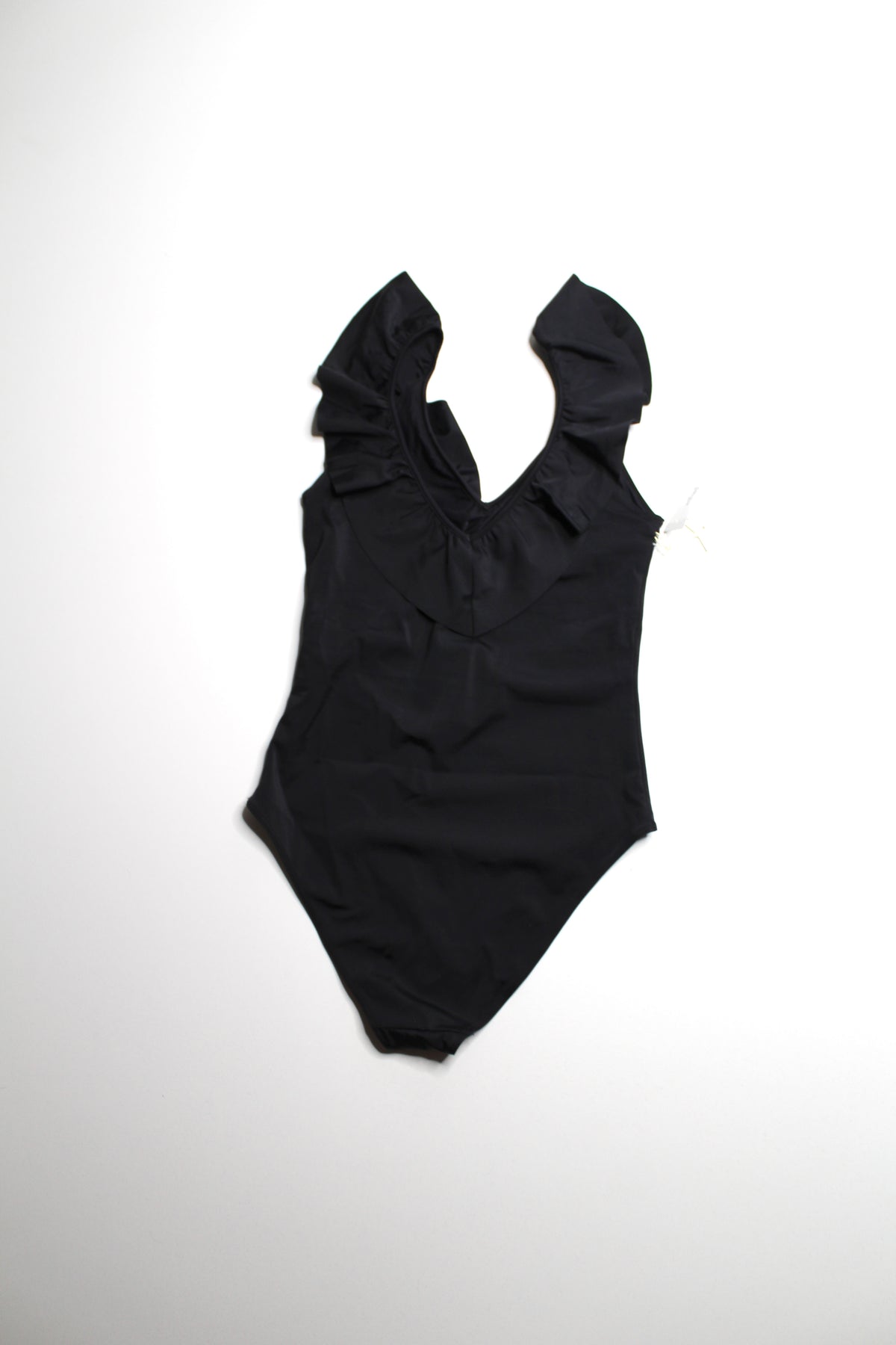 Aritzia Wilfred black ‘danette’ ruffle swimsuit, size small