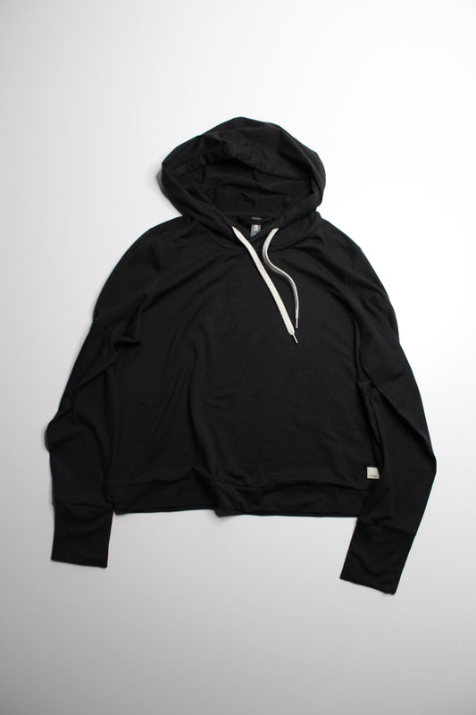 Vuori black pullover hoodie, size small (relaxed fit)