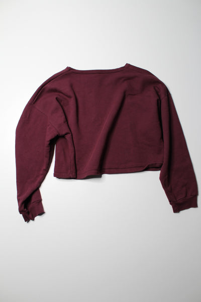 Aritzia Babaton the Group maroon cropped sweater, size 2 (medium)