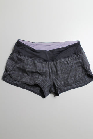 Lululemon grey turbo run shorts, size 6 (price reduced: was $25)