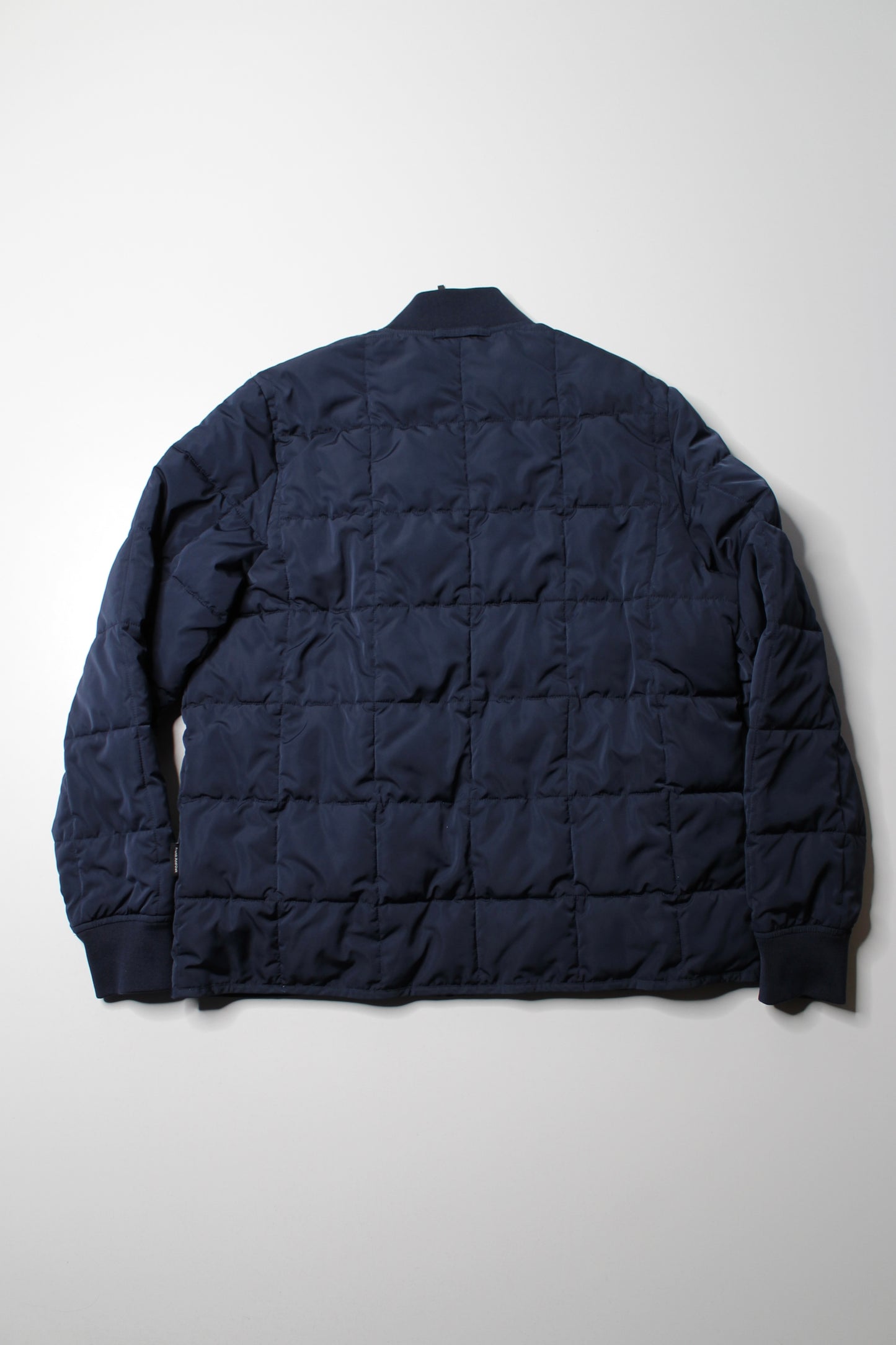 Frank And Oak navy quilted bomber jacket, size large (additional 20% off)