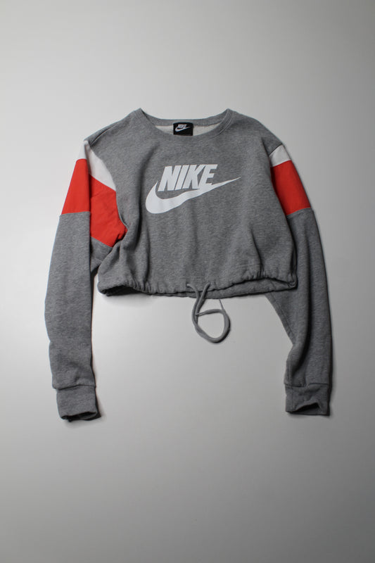 Nike grey cropped sweater, size small (loose fit)