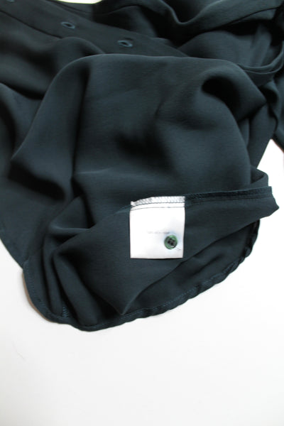 Judith Charles (Canadian label) dark green silk blouse, size 4 (price reduced: was $98)