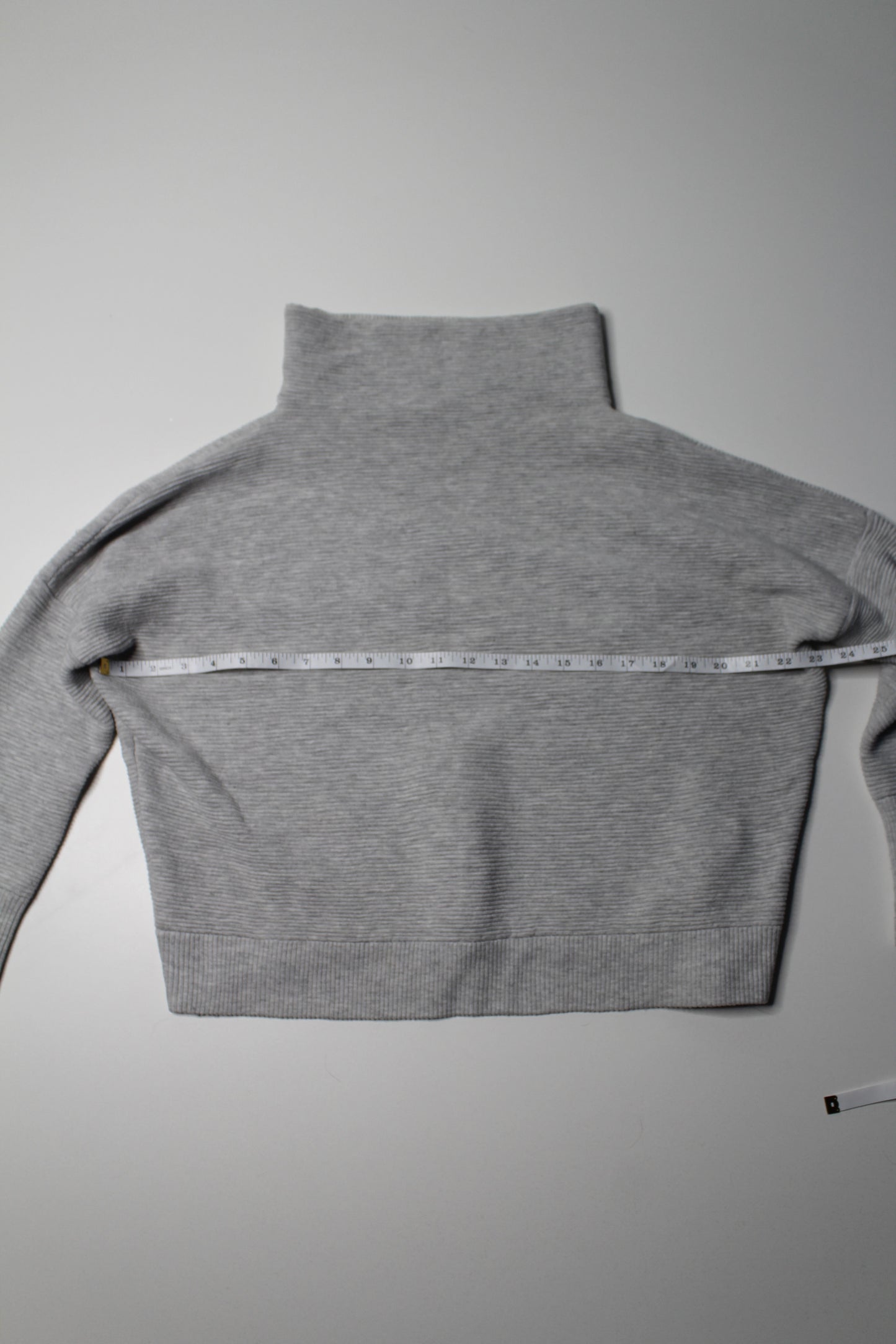 Monk & Lou light grey ribbed ottoman sweater, size small (loose fit)