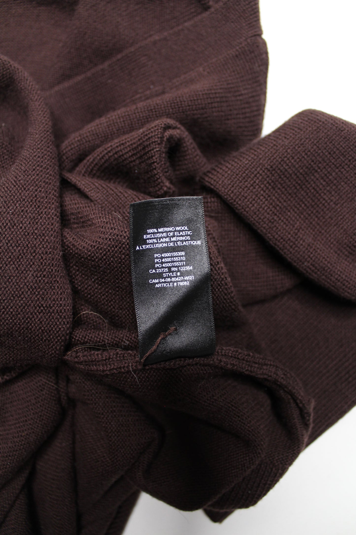Aritzia Wilfred dark brown ‘Utopia’ cardigan sweater dress, size small