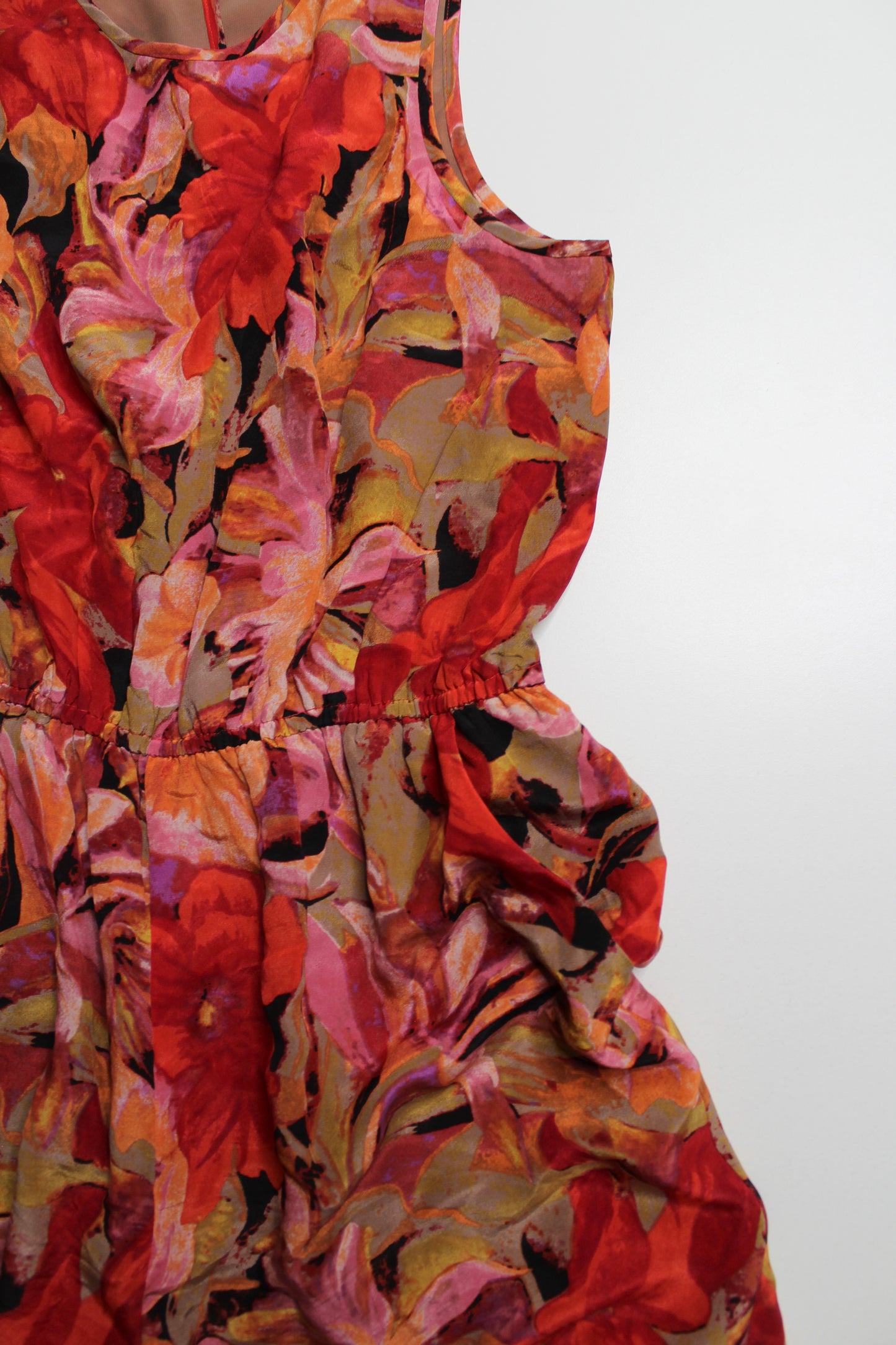 Aritzia silk floral ‘rive’ shorts romper, size large