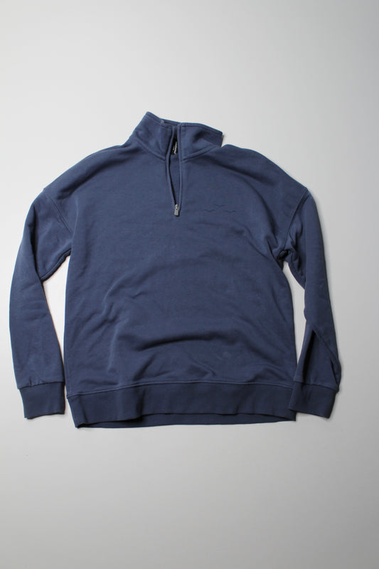 Lazy Pants blue 1/2 zip pullover, size small