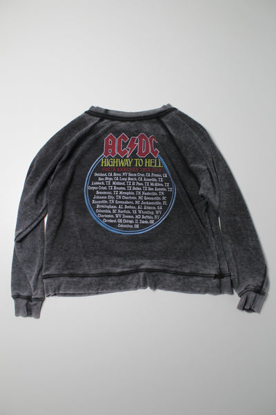 Recycled Karma grey wash AC/DC 1979 tour seeatshirt, size xs (oversized)