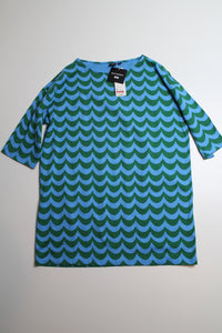 Uniqlo marimekko blue/green tunic, size medium (loose fit) *new with tags (additional 70% off)